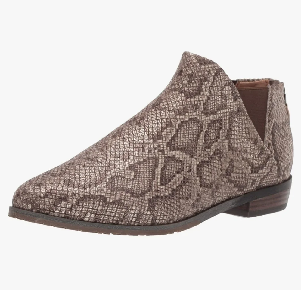 NEW Gentle Souls Snake Skin Ankle Boot Brown